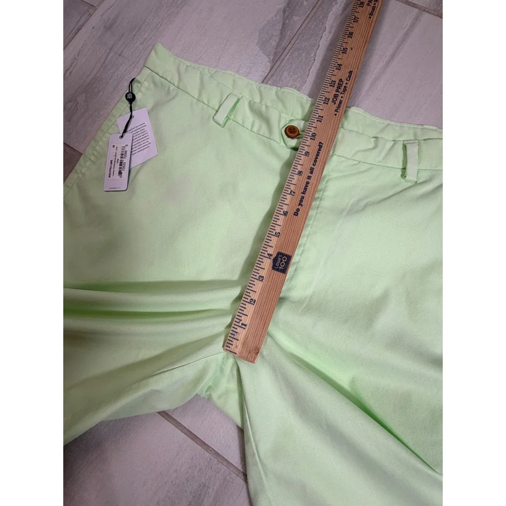 Turtleson Lawton Performance Shorts Mens 38 Lime Green Golf MS21P02-LIME NWT